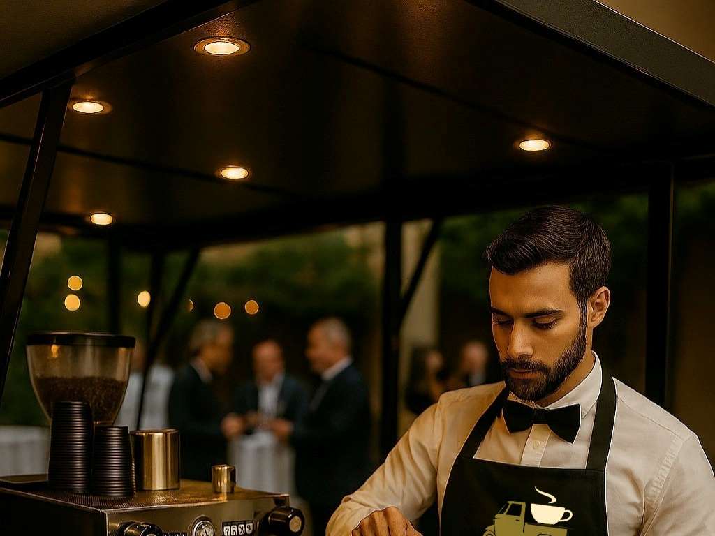 Barista bei der Arbeit